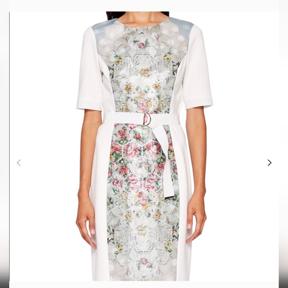 Ted Baker Dorn Patchwork Bodycon Dress Size 5